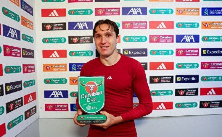 追赶曾经的自己！基耶萨杯赛2助全场飞奔 欧冠未报名+联赛送1绝杀